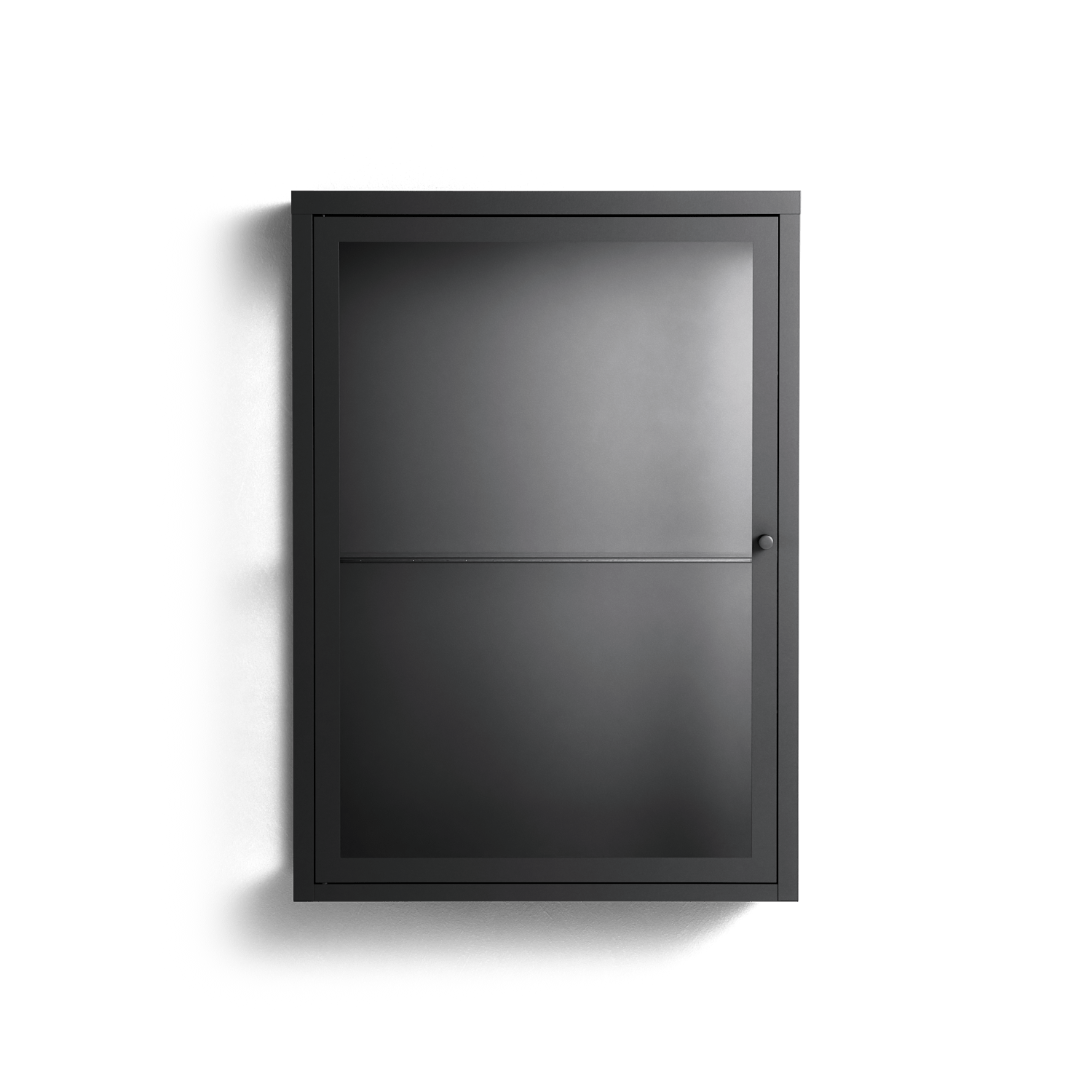 Vitrine - Wall Cabinet - Antracite - Clear Glass