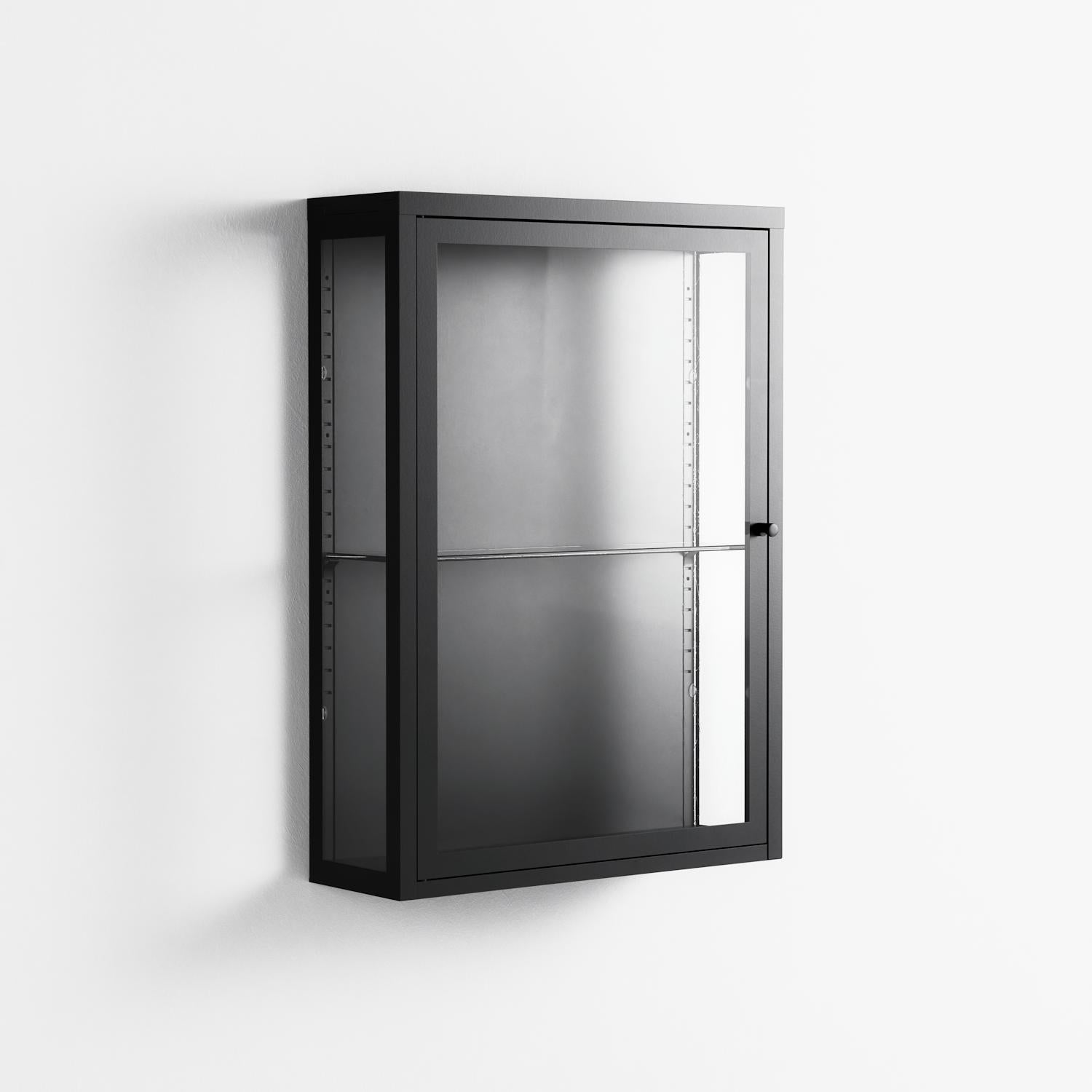 Vitrine - Wall Cabinet - Antracite - Clear Glass
