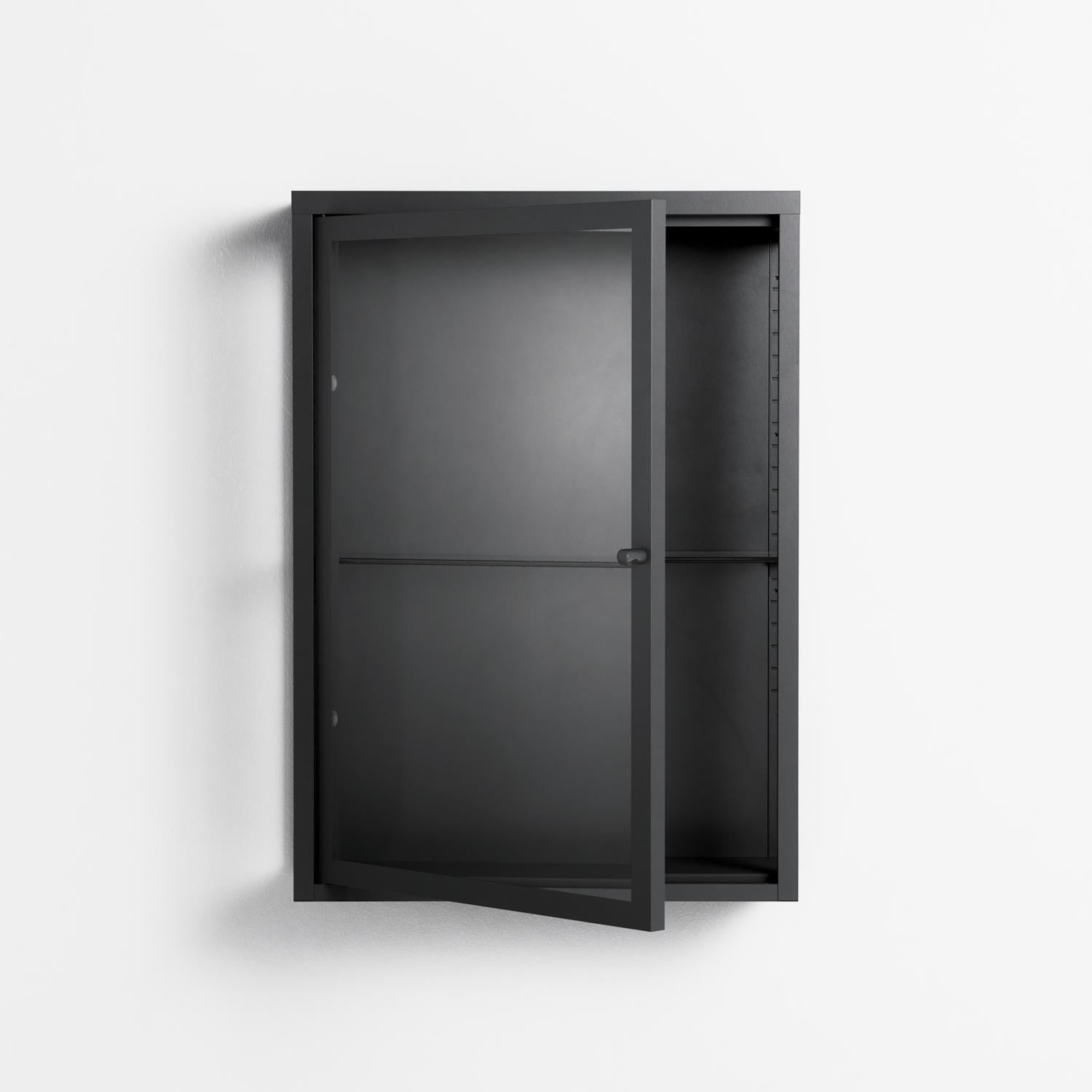 Vitrine - Wall Cabinet - Antracite - Clear Glass