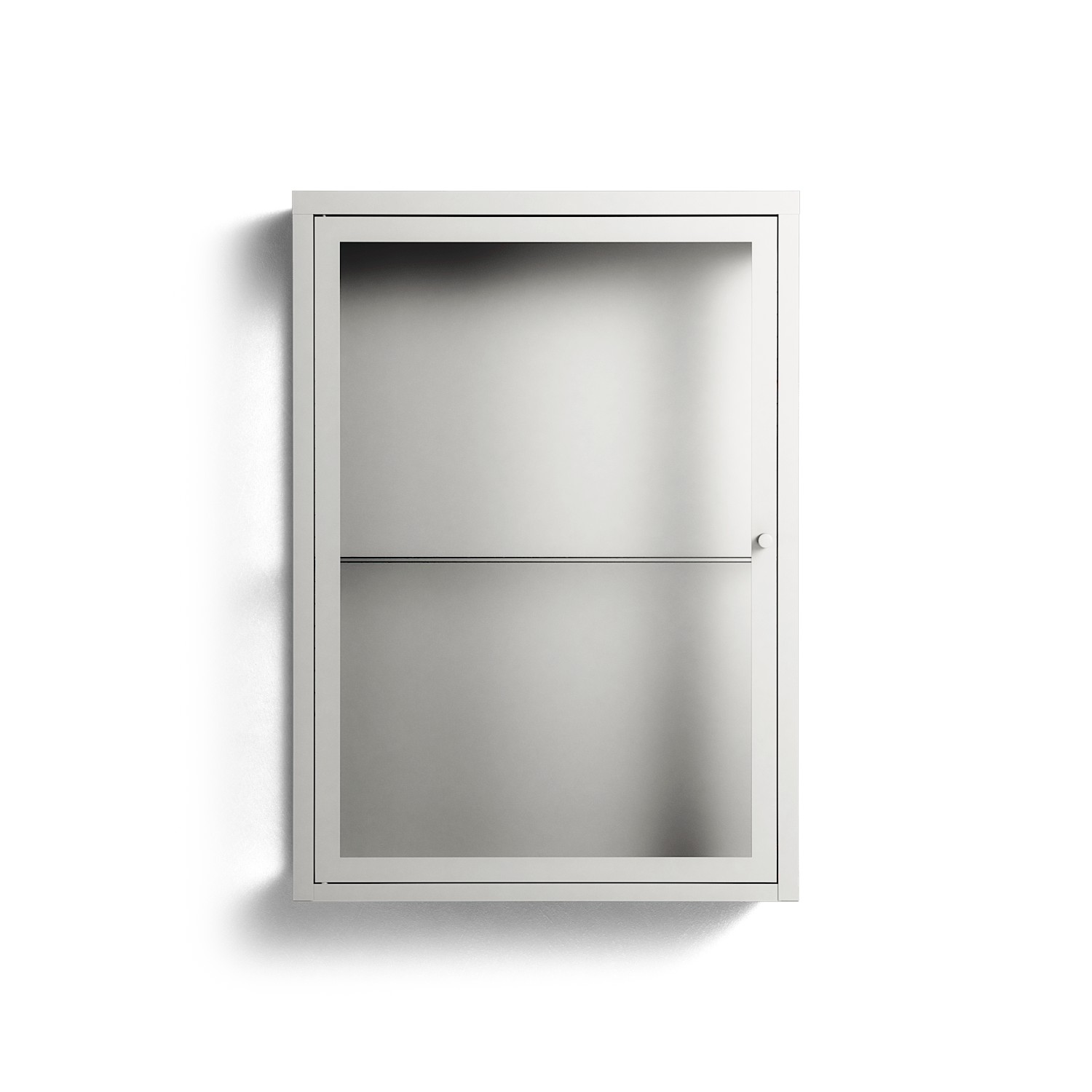 Vitrine - Wall Cabinet - Chalk - Clear Glass