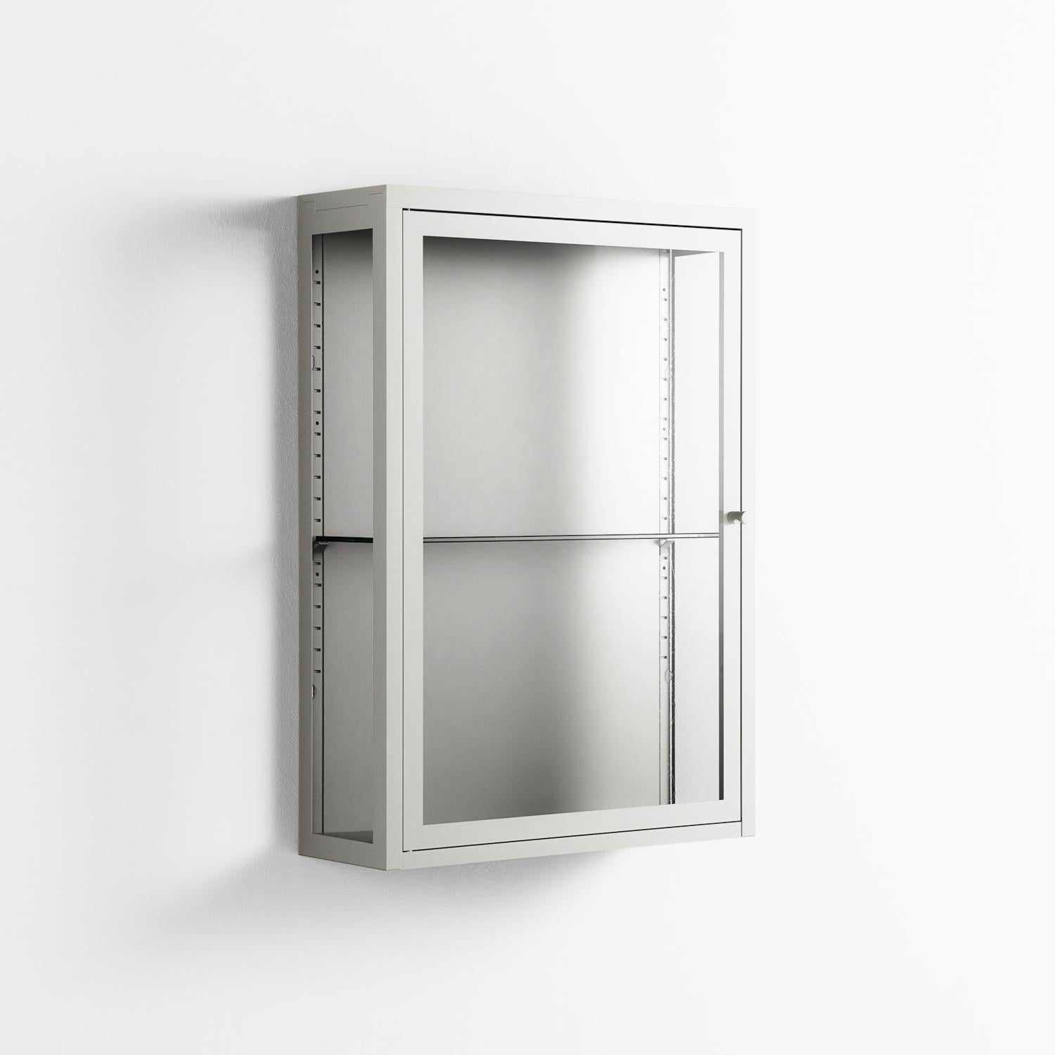 Vitrine - Wall Cabinet - Chalk - Clear Glass