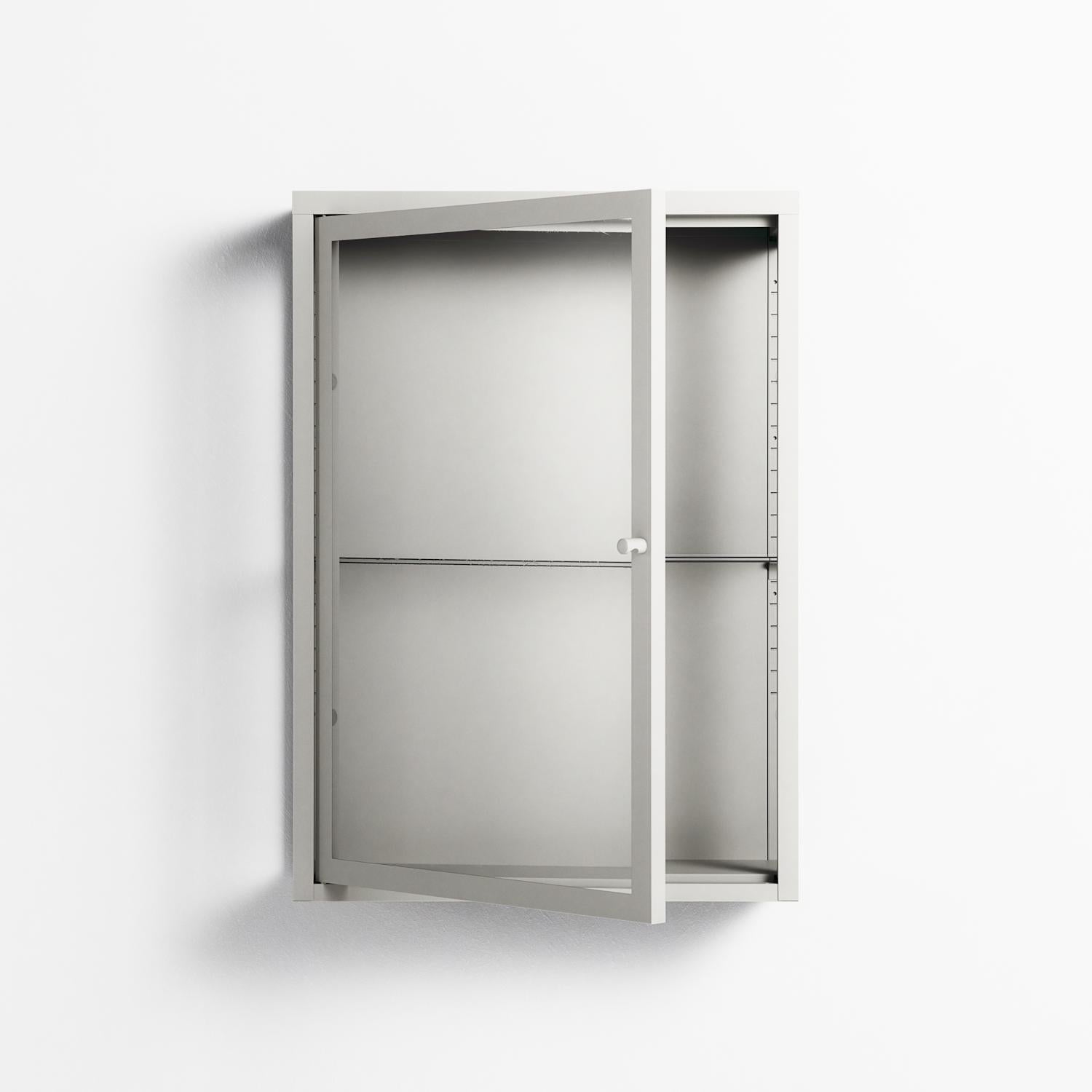 Vitrine - Wall Cabinet - Chalk - Clear Glass