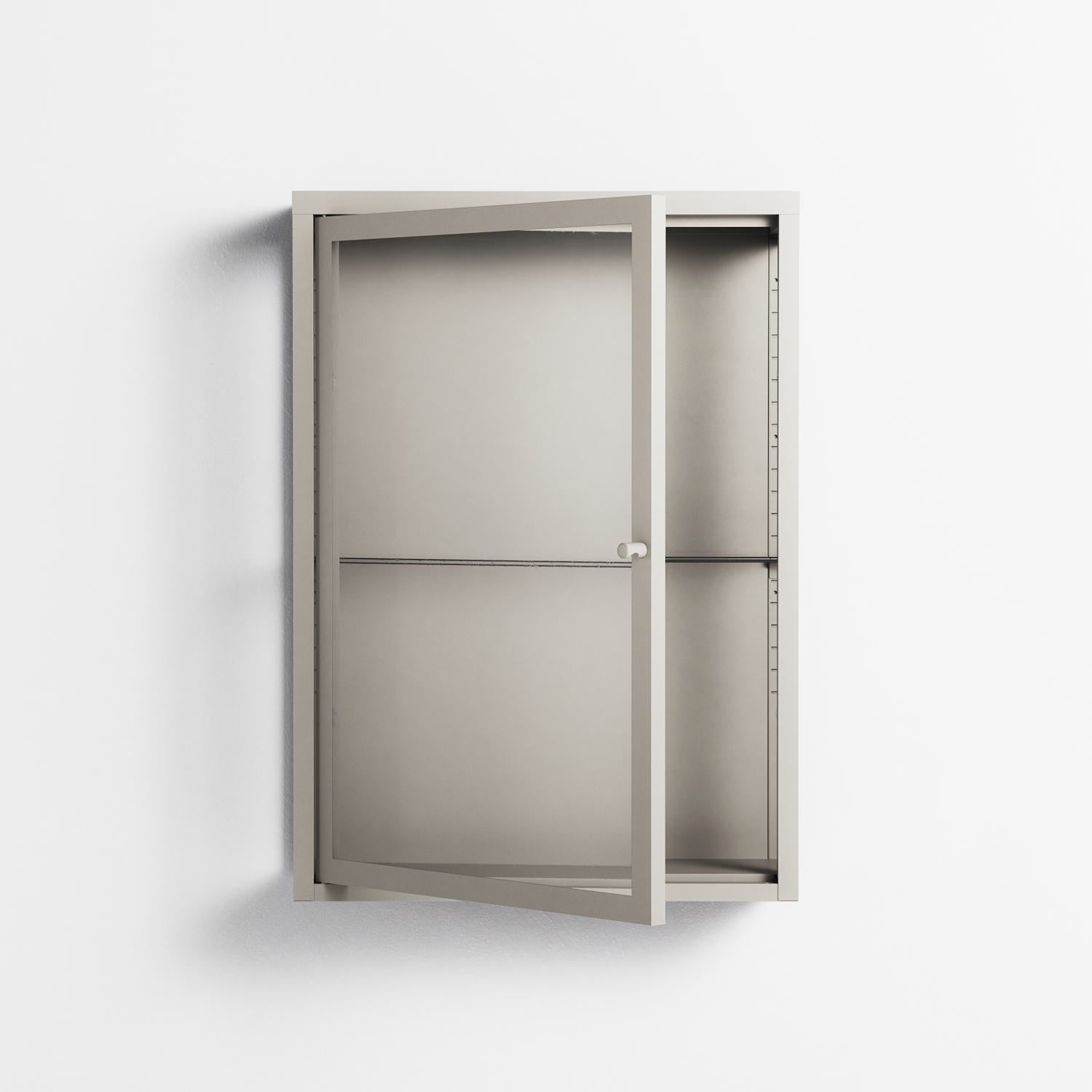 Vitrine - Wall Cabinet - Pebble - Clear Glass