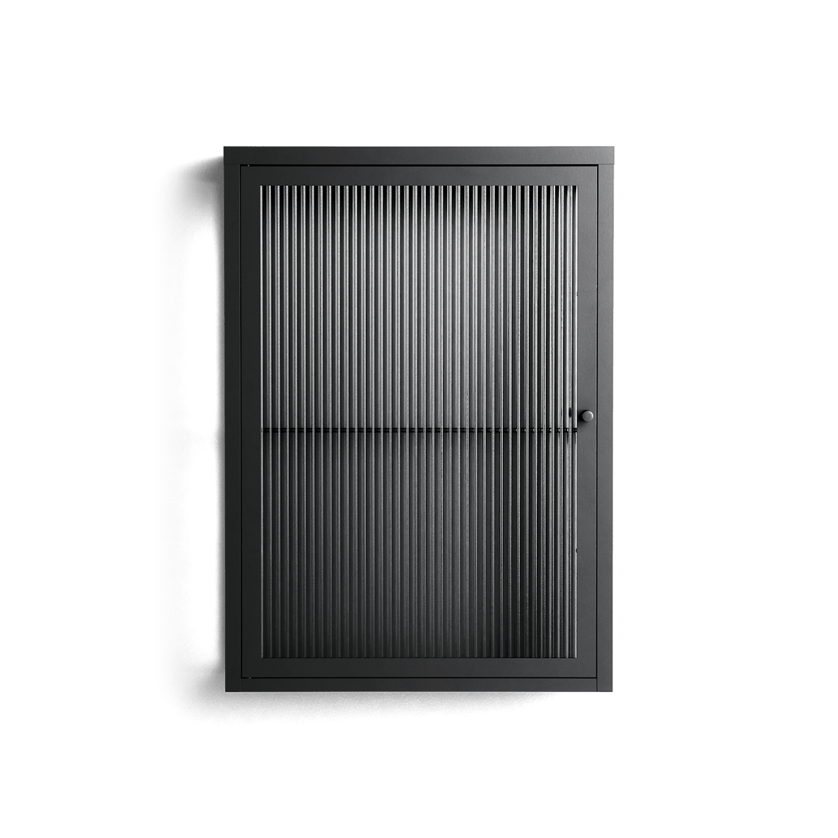 Vitrine - Wall Cabinet - Antracite - Reeded Glass