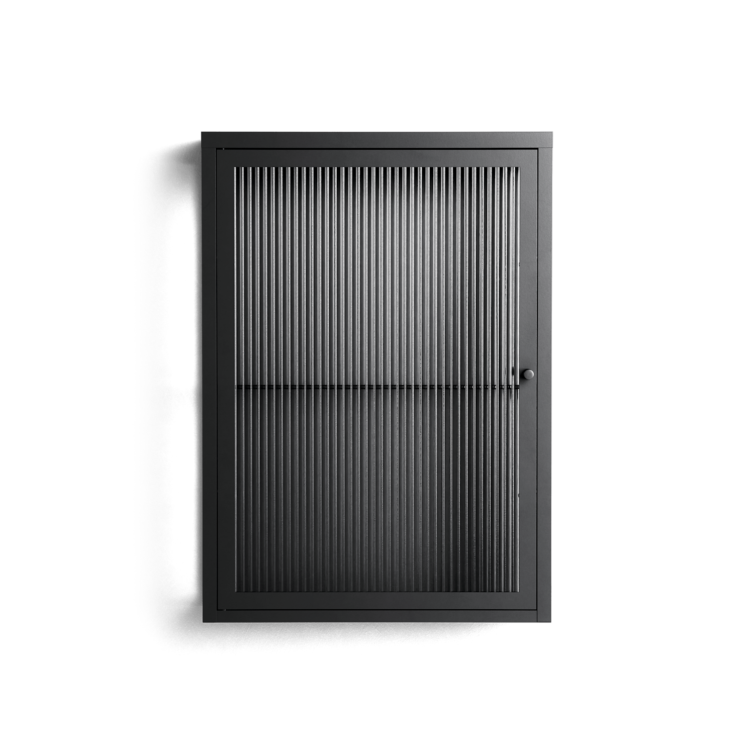 Vitrine - Wall Cabinet - Antracite - Reeded Glass