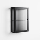 Vitrine - Wall Cabinet - Antracite - Reeded Glass