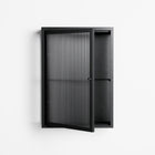 Vitrine - Wall Cabinet - Antracite - Reeded Glass