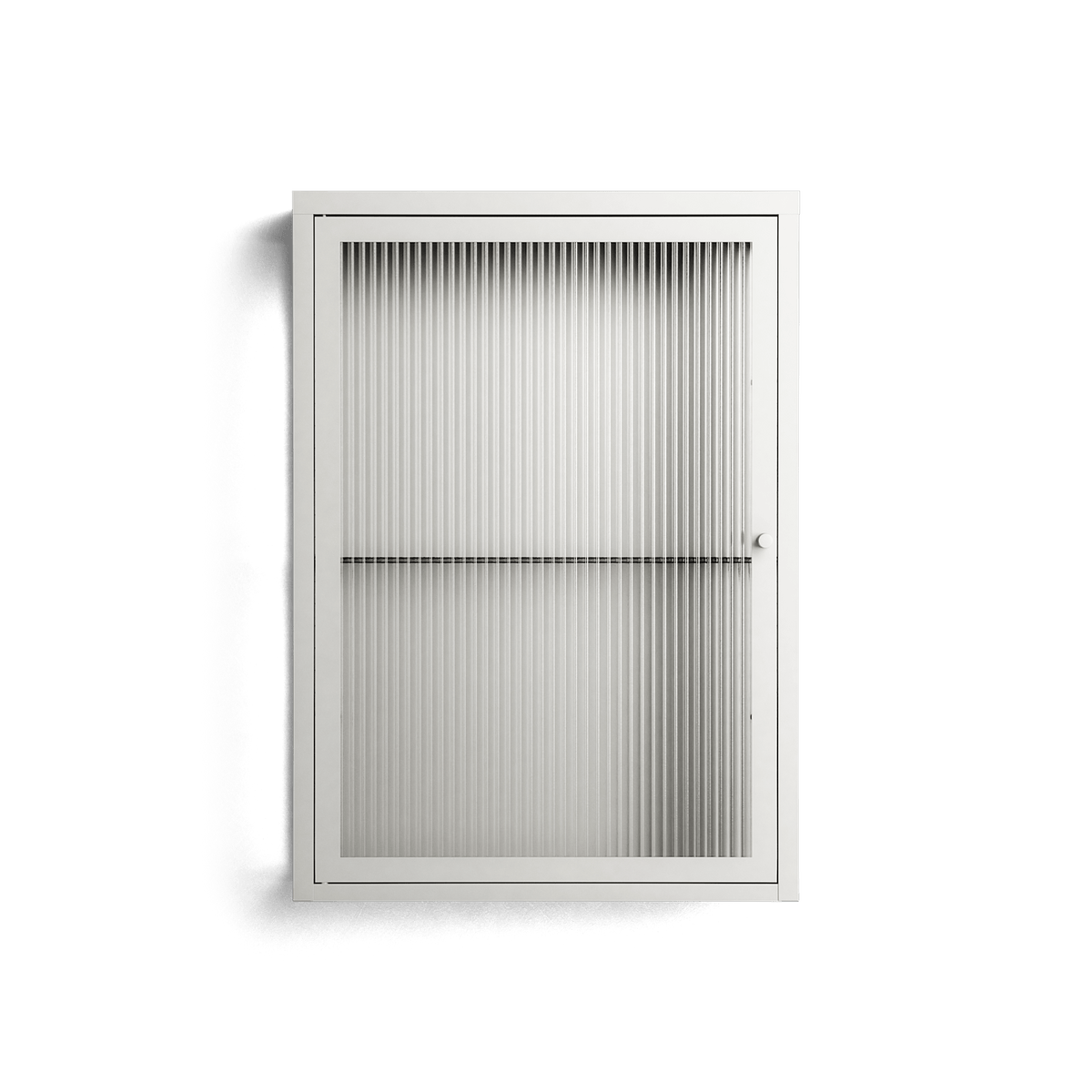 Vitrine - Wall Cabinet - Chalk - Reeded Glass