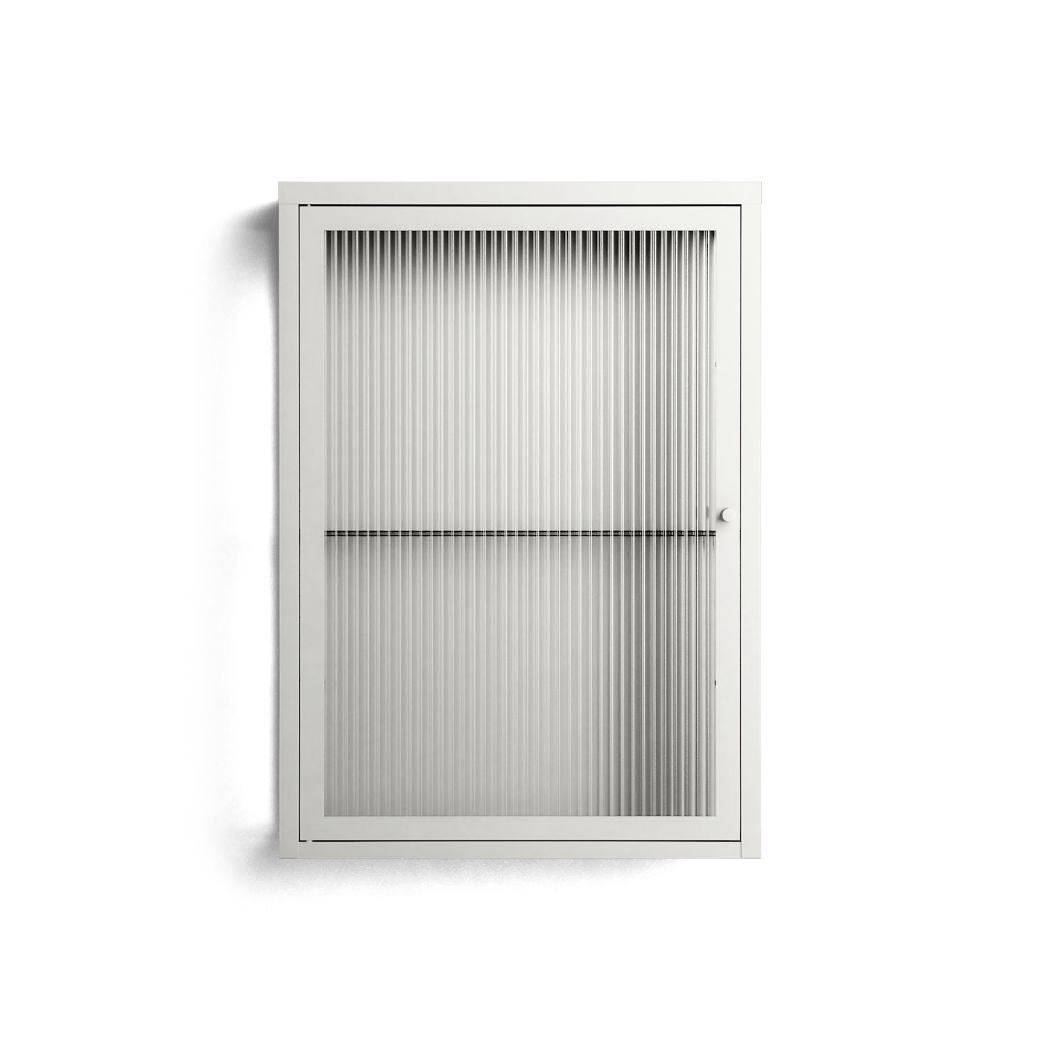 Vitrine - Wall Cabinet - Chalk - Reeded Glass