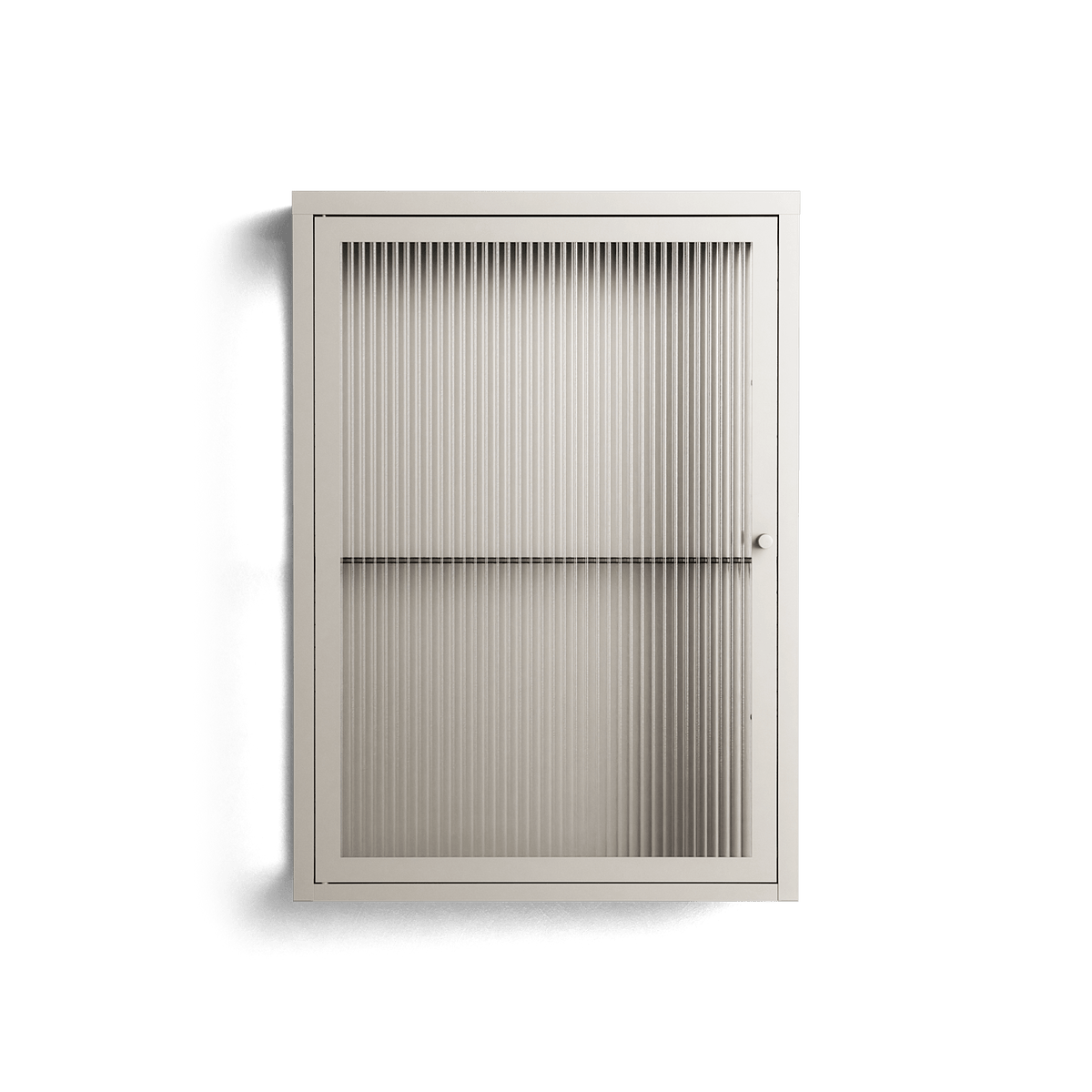 Vitrine - Wall Cabinet - Pebble - Reeded Glass