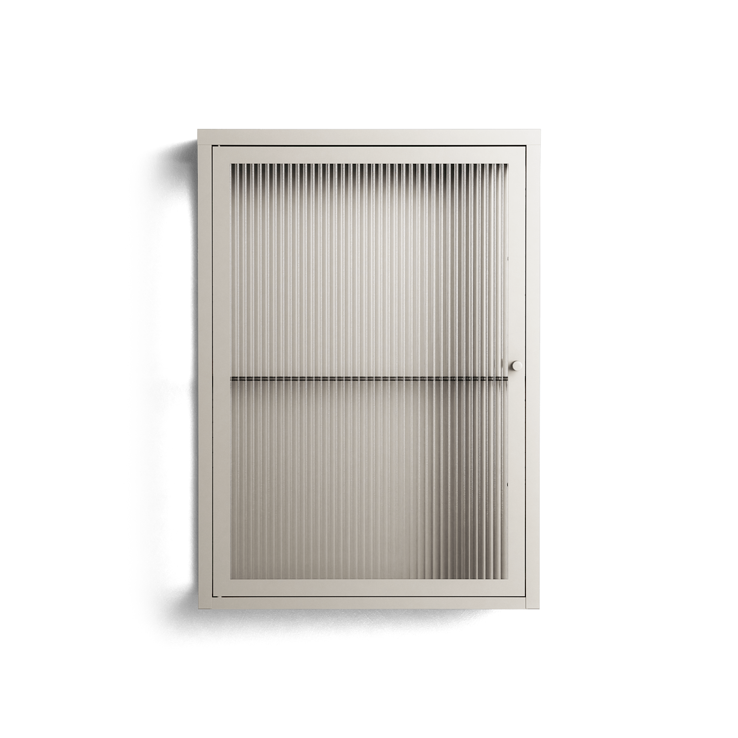 Vitrine - Wall Cabinet - Pebble - Reeded Glass