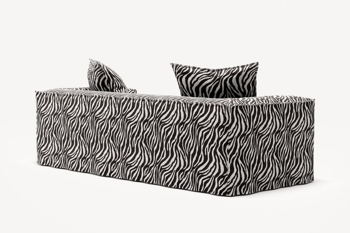 NOMAD - 2 Seat - Chenille Jacquard Zebra Black White