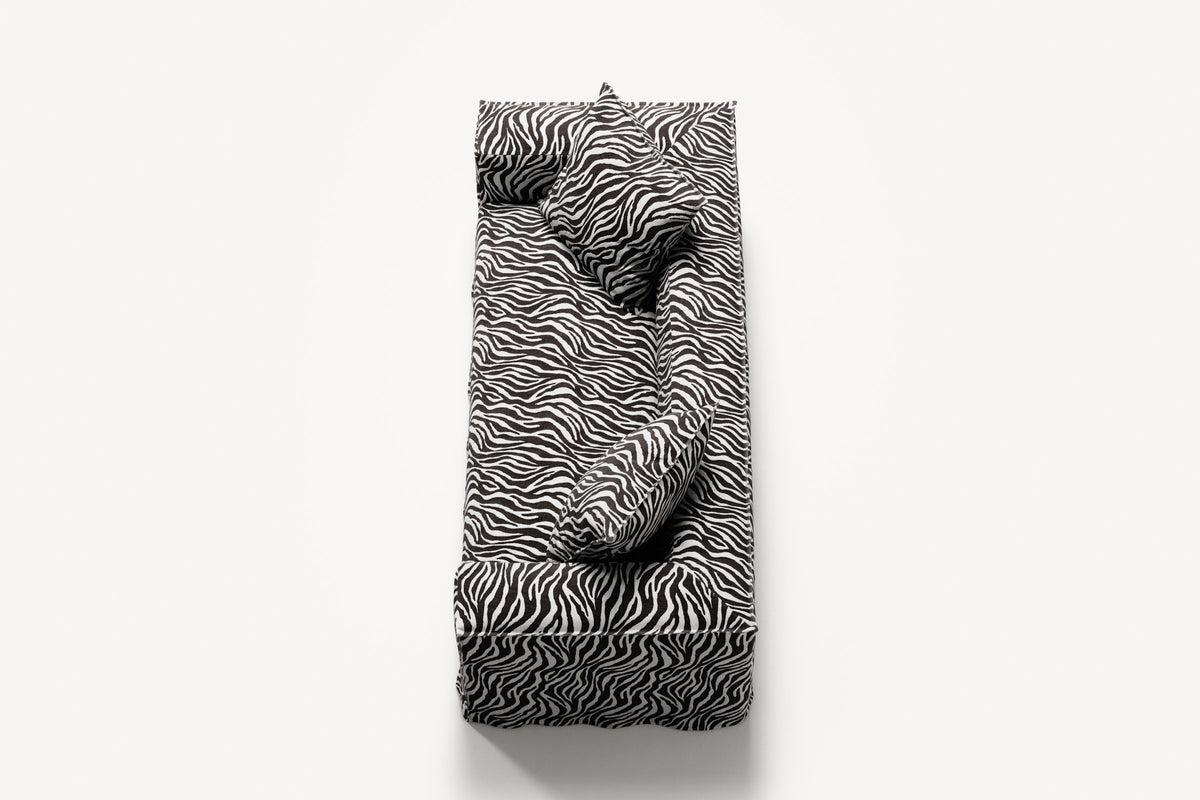 NOMAD - 2 Seat - Chenille Jacquard Zebra Black White