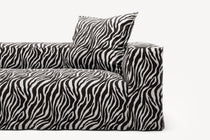 NOMAD - 2 Seat - Chenille Jacquard Zebra Black White