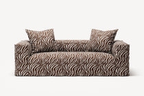 NOMAD - 2 Seat - Chenille Jacquard Zebra Brown White