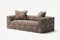 NOMAD - 2 Seat - Chenille Jacquard Zebra Brown White