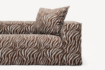 NOMAD - 2 Seat - Chenille Jacquard Zebra Brown White
