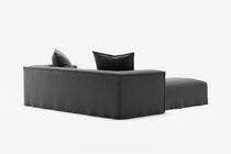 NOMAD - 2 Seater with Pouf - Brushed Cotton Dark Gray