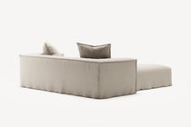 NOMAD - 2 Seater with Pouf - Pure Linen Off-White