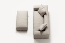 NOMAD - 2 Seater with Pouf - Pure Linen Off-White