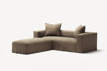 NOMAD - 2 Seater with Pouf - Pure Linen Natural