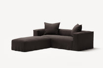 NOMAD - 2 Seater with Pouf - Pure Linen Truffle Brown