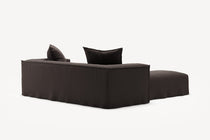NOMAD - 2 Seater with Pouf - Pure Linen Truffle Brown