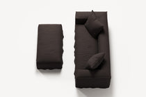 NOMAD - 2 Seater with Pouf - Pure Linen Truffle Brown