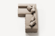 NOMAD - 3 Seater with Chaise Lounge - Left - Brushed Cotton Sandy Beige