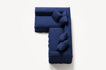 NOMAD - 3 Seater with Chaise Lounge - Left - Brushed Cotton Dark Blue