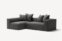 NOMAD - 3 Seater with Chaise Lounge - Left - Brushed Cotton Dark Gray