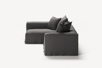 NOMAD - 3 Seater with Chaise Lounge - Left - Brushed Cotton Dark Gray