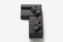 NOMAD - 3 Seater with Chaise Lounge - Left - Brushed Cotton Dark Gray