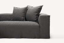 NOMAD - 3 Seater with Chaise Lounge - Left - Brushed Cotton Dark Gray