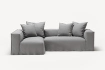 NOMAD - 3 Seater with Chaise Lounge - Left - Brushed Cotton Light Gray