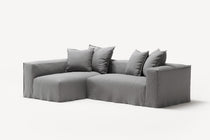 NOMAD - 3 Seater with Chaise Lounge - Left - Brushed Cotton Light Gray
