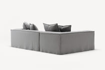 NOMAD - 3 Seater with Chaise Lounge - Left - Brushed Cotton Light Gray
