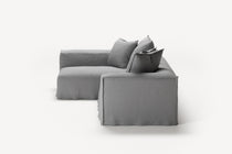 NOMAD - 3 Seater with Chaise Lounge - Left - Brushed Cotton Light Gray