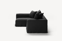 NOMAD - 3 Seater with Chaise Lounge - Left - Pure Linen Dark Charcoal