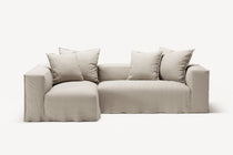 NOMAD - 3 Seater with Chaise Lounge - Left - Pure Linen Off-White