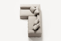 NOMAD - 3 Seater with Chaise Lounge - Left - Pure Linen Off-White