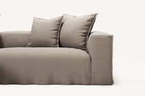 NOMAD - 3 Seater with Chaise Lounge - Left - Pure Linen Pale Gray
