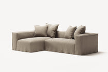 NOMAD - 3 Seater with Chaise Lounge - Left - Pure Linen Sandy Beige