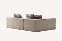 NOMAD - 3 Seater with Chaise Lounge - Left - Pure Linen Sandy Beige
