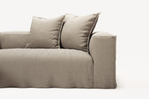 NOMAD - 3 Seater with Chaise Lounge - Left - Pure Linen Sandy Beige