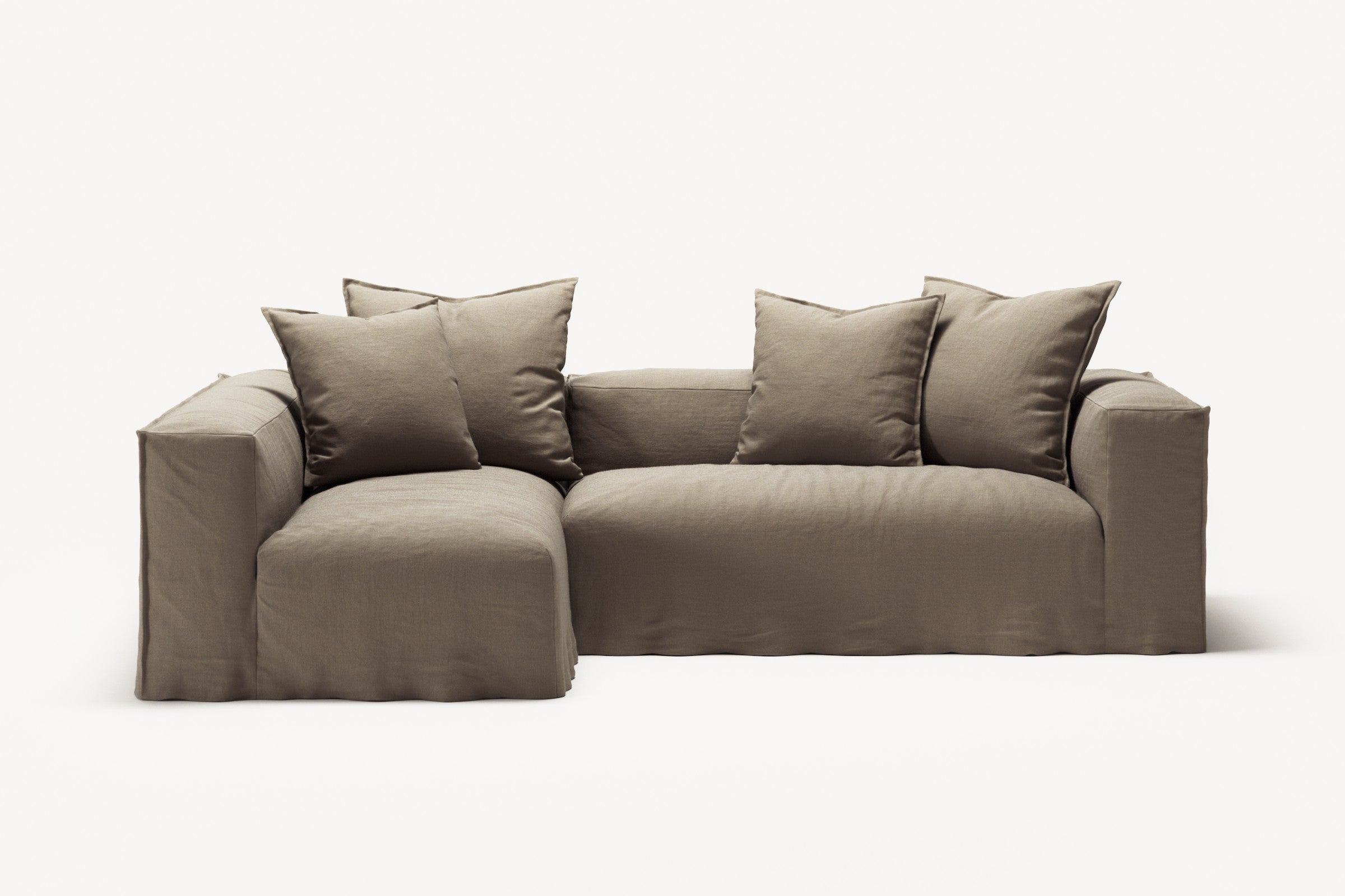 NOMAD - 3 Seater with Chaise Lounge - Left - Pure Linen Natural