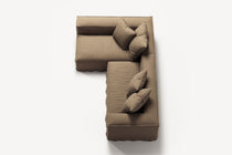 NOMAD - 3 Seater with Chaise Lounge - Left - Pure Linen Natural