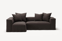 NOMAD - 3 Seater with Chaise Lounge - Left - Pure Linen Truffle Brown