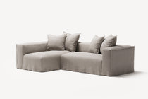 NOMAD - 3 Seater with Chaise Lounge - Left - Textured Blend Beige