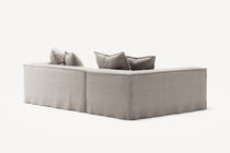 NOMAD - 3 Seater with Chaise Lounge - Left - Textured Blend Beige